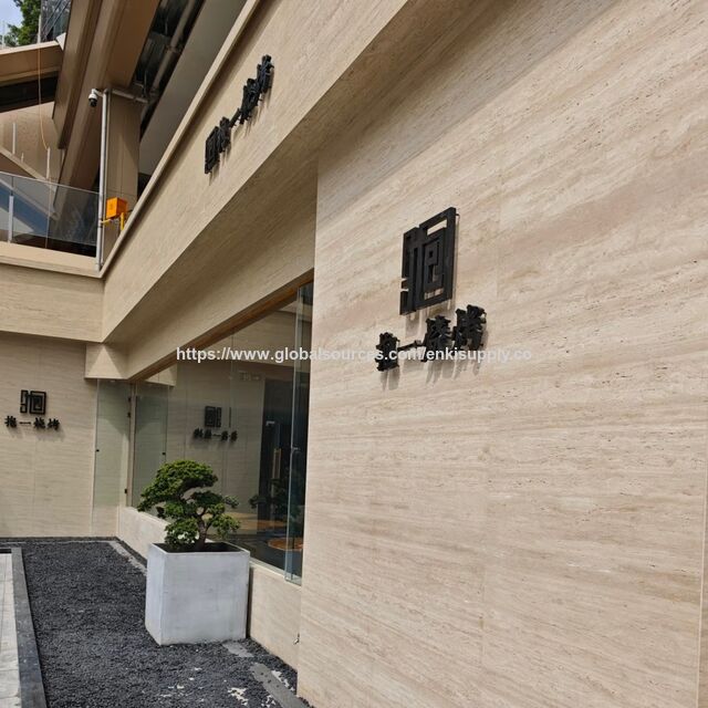 Decoração de Parede Pedra Travertino Artificial Atacado Azulejos Flexíveis Dobráveis à Prova de Fogo para Exterior e Interior de Alta Qualidade