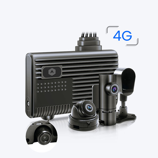كاميرا لوحة القيادة 4G تدعم حتى 4 كاميرات أمامية وخلفية، مسجل فيديو رقمي دقيق مع نظام DMS و ADAS ودعم WiFi