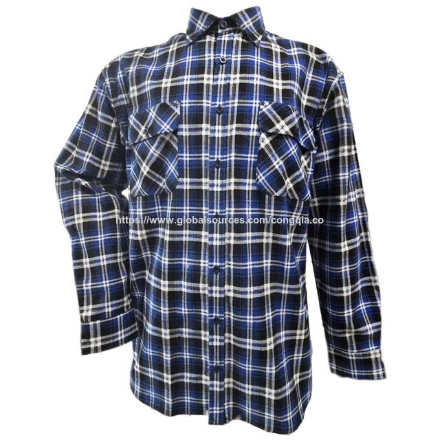 Produsen OEM kemeja kotak-kotak, kemeja flanel, kemeja pakaian kerja dan pakaian kerja, kemeja berburu, kemeja lengan panjang for sale at factory direct price