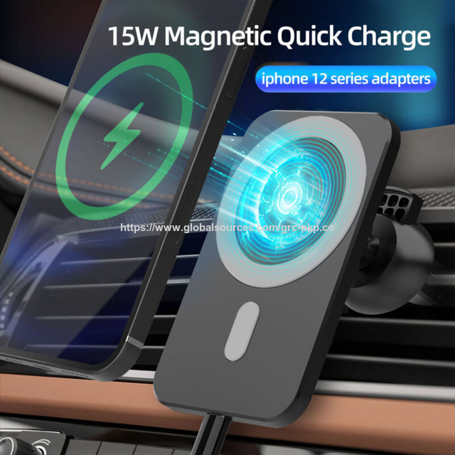 Excelente Cargador Inalámbrico Rápido de 15W para Coche, Soporte Magnético Inalámbrico para Coche con Puerto Tipo C for sale at factory direct price