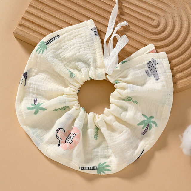 Baberos Bandana con Cordón Ajustable para Bebé, Paños de Muselina de 4 Capas para Erroptar, Giratorios y Suaves para la Alimentación, Esencial para Primavera/Verano