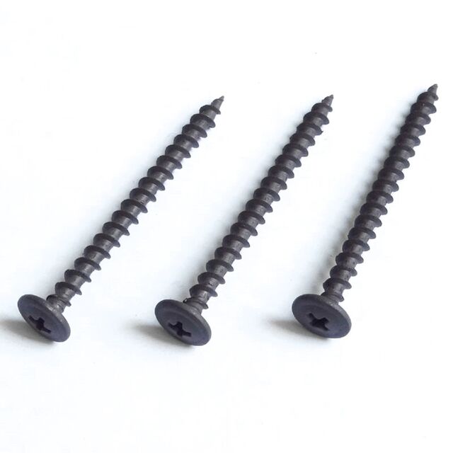 Blechschraube mit Flachkopf und Bund, schwarz