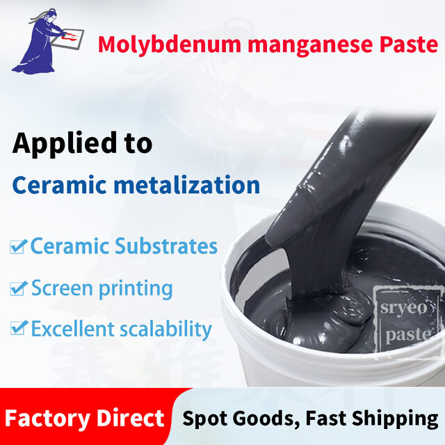 Pâte composite molybdène-manganèse (Mo-Mn) Sryeo 65H-1805 pour la métallisation de substrats AlN/Al2O3