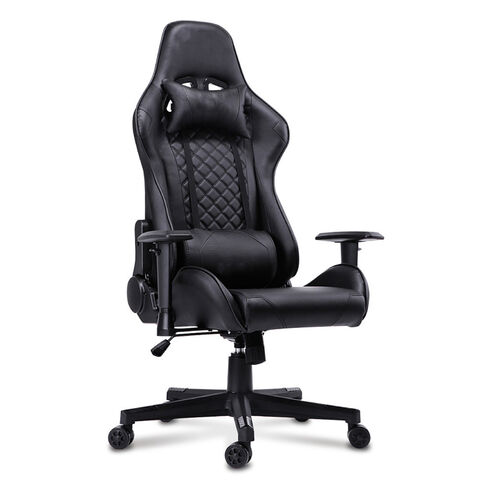 Cadeira gamer reclinável de couro PU preta para computador, uso doméstico ou escritório, fabricante original OEM for sale at factory direct price