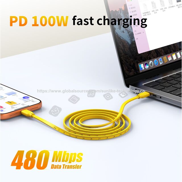 Odmoem Ruler Cable, Usb C To Lightning, Usb A To Lightning, Charging ...