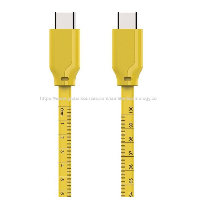 Anti-slip plug, type c cable, for charging, wholesale, yellow cable ruler cable ODM OEM for sale at factory direct price