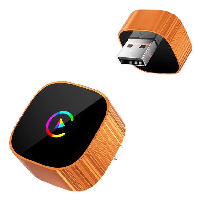 Adaptador Inalámbrico Portátil CarPlay 2025 K542, WiFi 5Ghz Tipo-C/USB Plug & Play con Android Auto y CarPlay BT 4.2