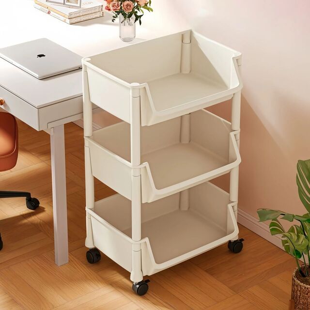 Estantería de almacenamiento móvil simple para sala de estar, organizador de estantería de acabado más vendido for sale at factory direct price
