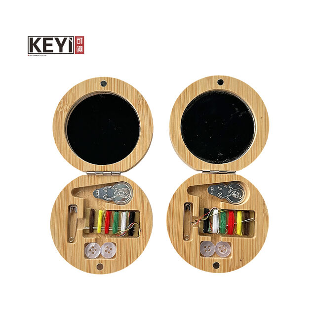 Caja de agujas circulares de bambú personalizadas e hilo para tejer a medida