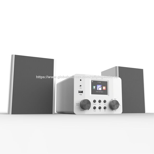 Radio Internet en gros dans une conception de micro-système avec lecteur CD DAB FM BT MP3, radio-réveil avec haut-parleurs 30W*2
