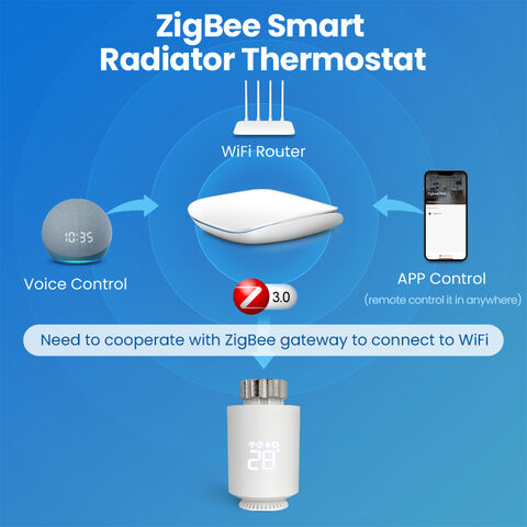 Robinet de Radiateur Intelligent Avatto Tuya Zigbee avec Contrôle via Application, Installation Facile, OEM/ODM