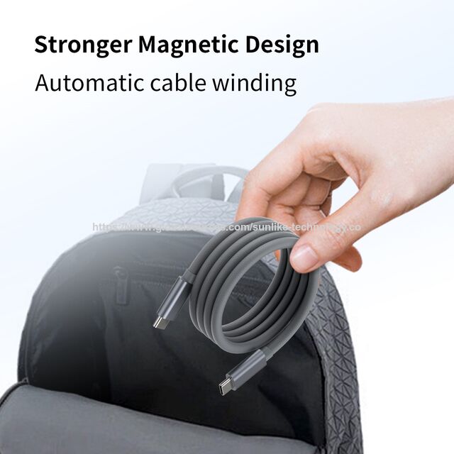 OEM ODM Factory , USB 4 Gen 3 power: 40Gbps data + 240W fast charge + 8K video, Magnetic coiled cable for tidy storage for sale at factory direct price