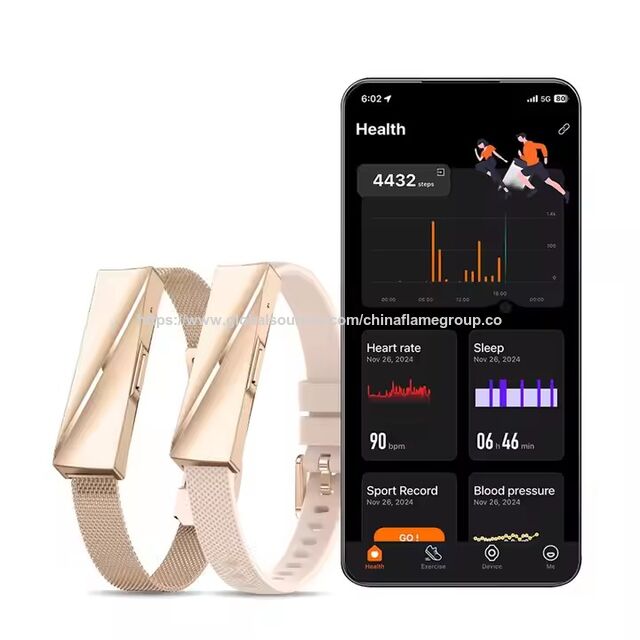 Metall-Fitness-Tracker mit Herzfrequenzmesser, Aktivitäts- und Schlaftracker ohne Bildschirm, Beschleunigungsmesserfunktion, Schrittzähler for sale at factory direct price