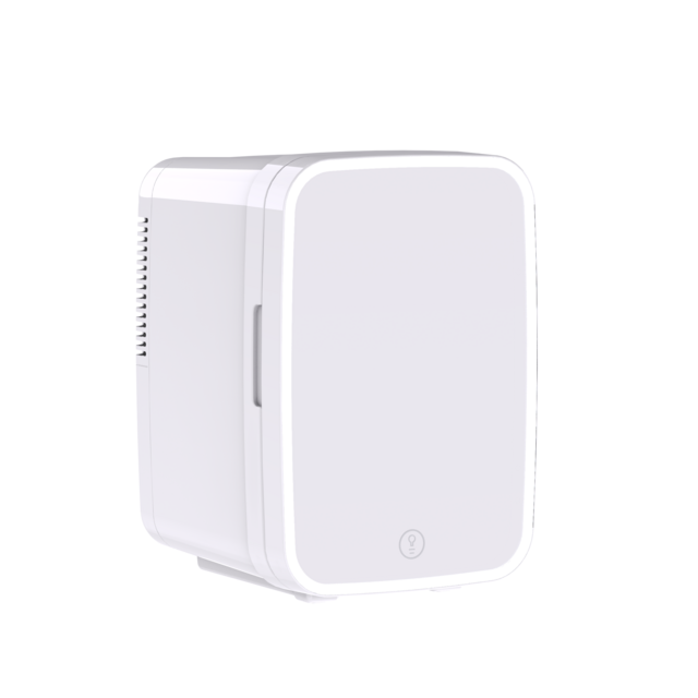 Mini Frigorífico Espelho 4L, Frigorífico de Beleza para Maquilhagem e Cuidados com a Pele, Frigorífico de Beleza de Aquecimento e Arrefecimento AC/DC, Mini Frigorífico para Carro com Luz