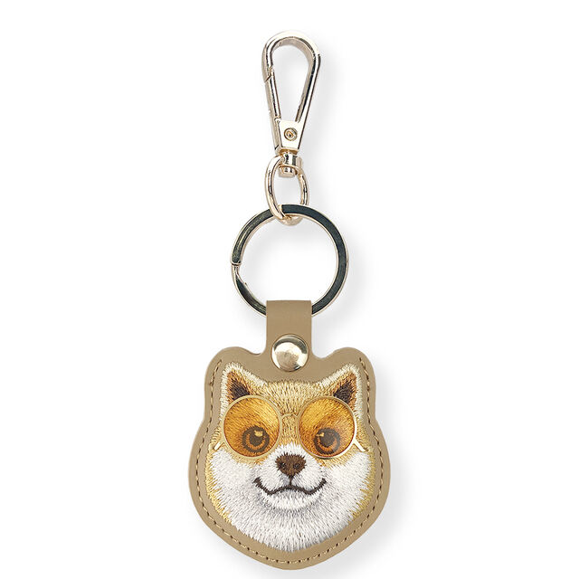 سلسلة مفاتيح خفيفة الوزن مقاومة للتشويه | محدد موقع تطريز "Shiba Inu" ذو العيون الكبيرة من Nimmy (للمفاتيح والحقائب) for sale at factory direct price