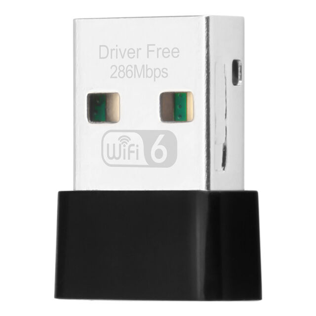 Adaptador USB WiFi 6 AX286 de 286 Mbps y 2.4 GHz Inalámbrico para PC, Laptop, Windows 10 y 11