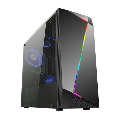 Caixa gaming ATX OEM ODM 100% fabricante! Com vidro temperado e RGB rainbow. Caixa de computador gaming com vidro temperado para escritório