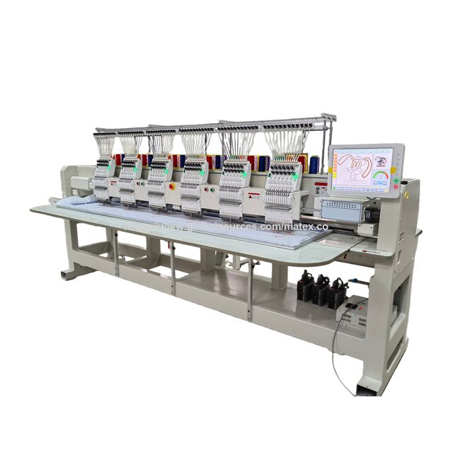 6 Head 12 Needle High Speed High Efficiency Computerized Embroidery ...