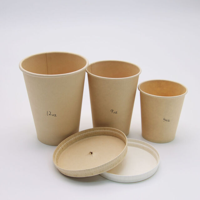 Umweltfreundliche Verpackungslösungen 7oz 8oz 9oz Biologisch Abbaubare Papier Kaffeebecher für Catering-Veranstaltungen zum Mitnehmen for sale at factory direct price