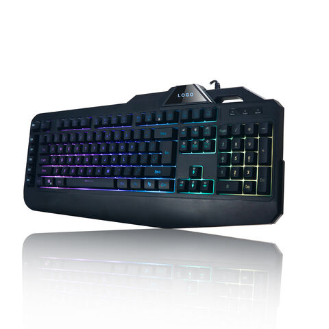Clavier Gaming Rétroéclairé Coloré avec 4 Modes d'Éclairage LED, Clavier en Métal Silicone, Pliable, Bluetooth Laser for sale at factory direct price