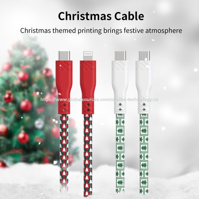 ODMOEM Wholesale, Christmas Cable, Christmas themed printing brings festive atmosphere, a present to show heart for sale at factory direct price