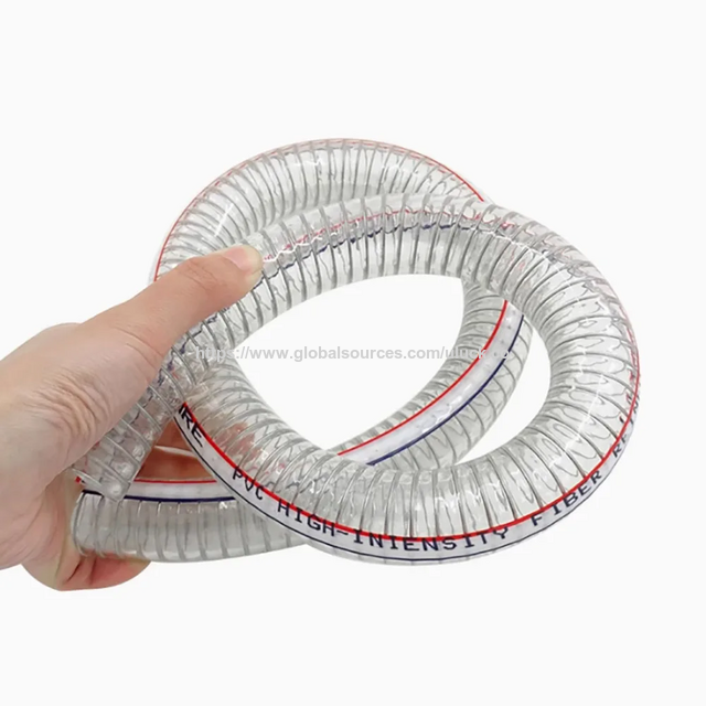 Tubo Flexible de PVC Transparente con Alambre de Acero para Bomba de Agua de Alta Calidad, DI 10-25mm for sale at factory direct price