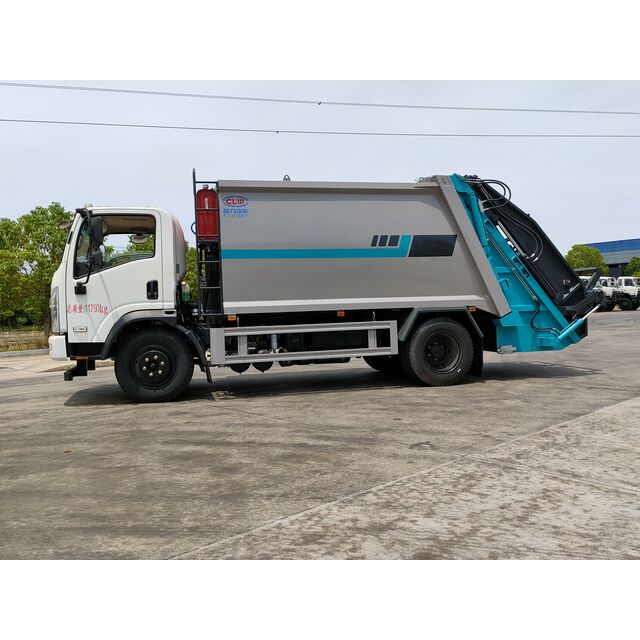 Camión compactador de basura de carga trasera de 12 cbm con motor diésel y transmisión manual for sale at factory direct price