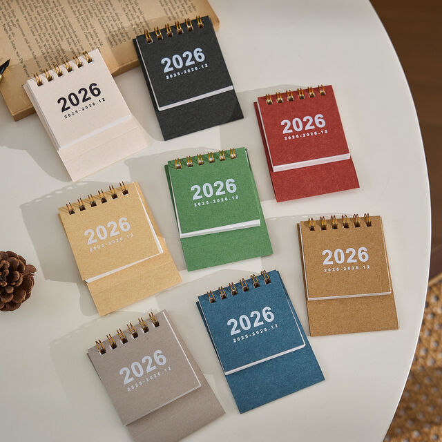 Calendário de Mesa Personalizado de 365 Dias, 12 Meses, Calendário de Mesa 2026 Personalizado, Calendário do Advento de Natal com Conjunto de Caixa de Presente