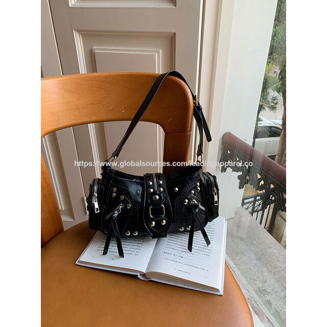 Wholesale design Fashion women's bag hand-held Punk Rock shoulder bag Pillow Hand bag Y2K multi pockets