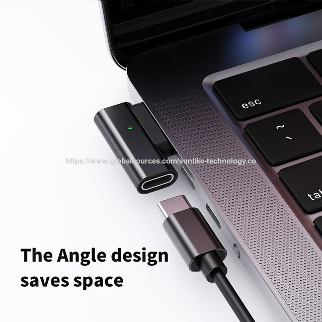 كابل USB-C إلى Magsafe 3، شحن سريع PD بقوة 140 واط، تصميم بزاوية 90 درجة لسهولة أكبر في الاستخدام، ضوء مؤشر LED يوضح حالة الشحن for sale at factory direct price