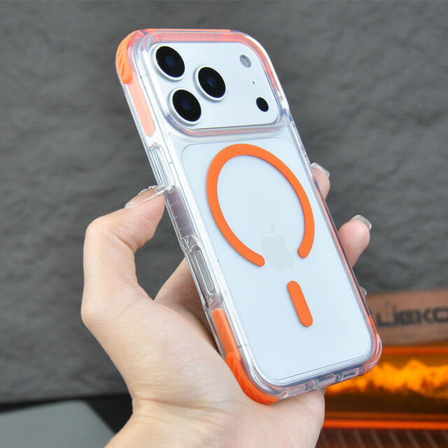 Carcasa Magnética Antiamarilleo, Robusta, Antigolpes y Transparente para Teléfono 17 Pro Max, PC, TPU, TPE, ¡Oferta Especial 2026!