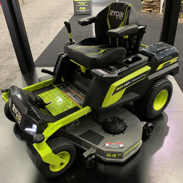 وصل حديثًا 2024 Ryobiss 80V HP جزازة ركوب لاسلكية بدون فرشاة مقاس 30 بوصة، دوران صفري مع بطاريتين 80 فولت وخاصية الشحن for sale at factory direct price