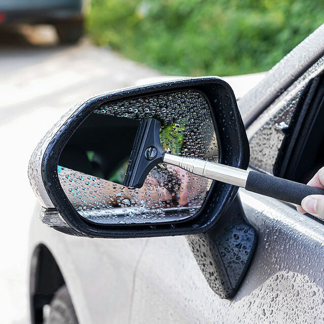 Espejo retrovisor de coche al por mayor con limpiaparabrisas retráctil, cepillo para ventanas y cepillo para limpieza de cristales for sale at factory direct price