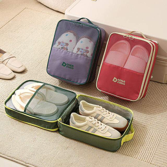 Schuhtasche mit individuellem Logo, große Kapazität, multifunktional, wasserdicht, staubdicht, tragbar für Reisen - Schuhaufbewahrungstaschen