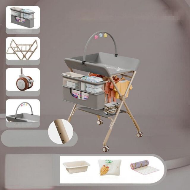 Table à langer multifonctionnelle pour bébés, soins des nouveau-nés, change de couches, pliable et hauteur réglable - Idéal pour les grossistes et distributeurs de produits pour bébés