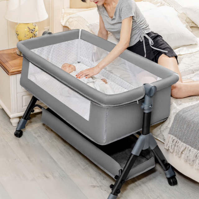 Berceau de bébé, grand lit d'épissure pour nouveau-né, lit à bascule pour bébé, lit pour enfants BB, berceau portable et mobile pour bébé, anti-reflux for sale at factory direct price