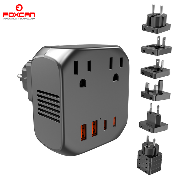FOXCAN OEM 220V auf 110V Spannungswandler & Universal Reiseadapter für Glätteisen/Lockenstab