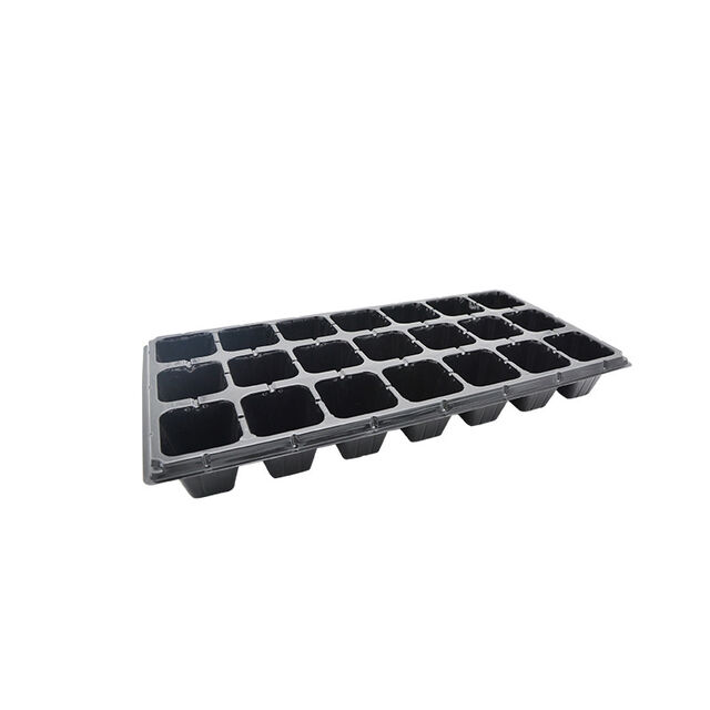 Bandejas de semillero de enchufe de PET al por mayor de fábrica, bandejas de vivero multicelda para verduras/frutas/suculentas, conteo de celdas completo OEM