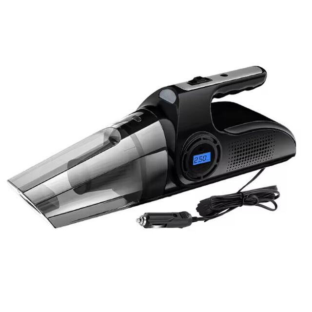 4-in-1 Kabelloser Auto-Staubsauger mit 6000Pa Starker Saugkraft, 120W Digitalanzeige, Auto- und Heimstaubsauger, Luftpumpe LED 2000mAh Wiederaufladbar
