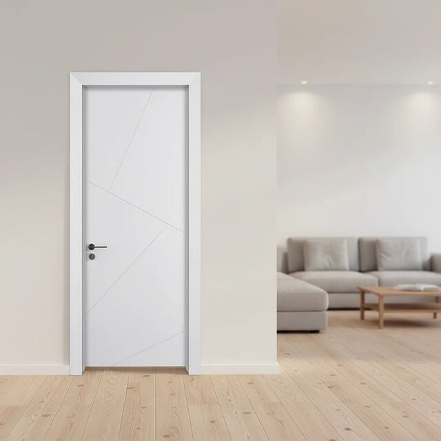 Portas Interiores de Hotel Modernas com Acabamento Impermeável em Filme de PVC Composto for sale at factory direct price
