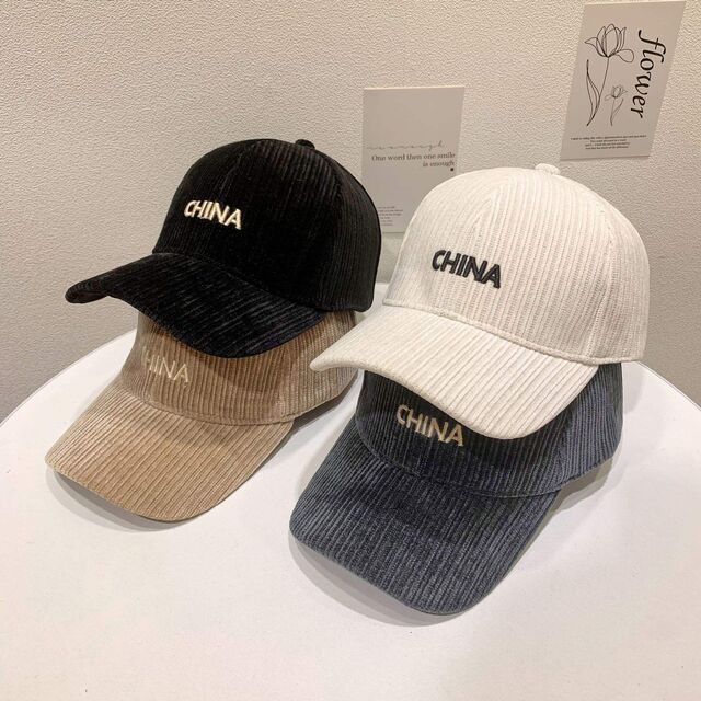 Atacado Novo Estilo Alta Qualidade Veludo Cotelê Chapéus de Golfe de Inverno Esportes Ao Ar Livre OEM Aba Curva Gorras Chapéu de Veludo Cotelê