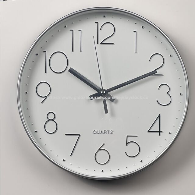 Minimalistische 3D-Zahlen Wanduhr, moderne, geräuschlose Uhr für Zuhause, Direktvertrieb ab Werk, Quarz-Uhr mit leichtem Luxus-Metallrahmen