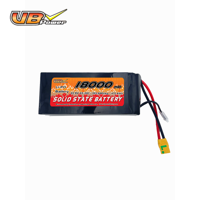 VBpower Batterie à semi-conducteurs lithium-polymère 6S 18000mAh 22.8V à haute densité énergétique pour drones UAV, eVTOL et AGV