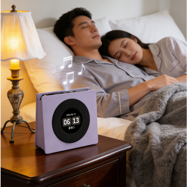 Speaker Bluetooth rumah bergaya retro: portabel, dilengkapi white noise, bantuan tidur, dan dirancang dengan suara lembut yang ramah pengguna.