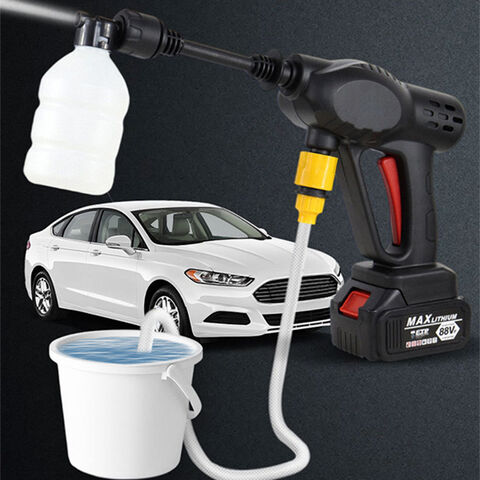 Pistola de Agua a Presión Inalámbrica para Lavado de Coches con Batería de Litio - Hidrolimpiadora Portátil de Alta Presión para Automoción