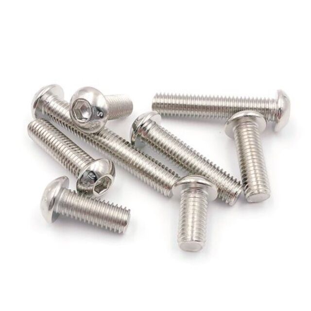 Tornillo de cabeza alomada con hexágono interior ISO 7380 M3-M20, grado 8.8 10.9 12.9, zinc negro, galvanizado en caliente (HDG), Dacromet, cabeza de hongo for sale at factory direct price