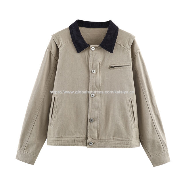 Jaket katun twill kasual khusus untuk wanita for sale at factory direct price