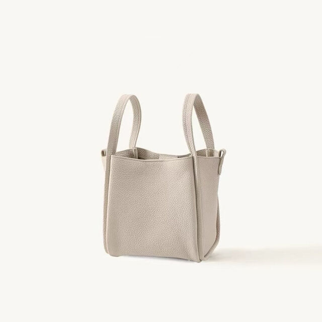 Sac Seau en Cuir Véritable, Grand Sac Fourre-Tout et Bandoulière, Sac à Épaule Souple et Structuré pour Femmes