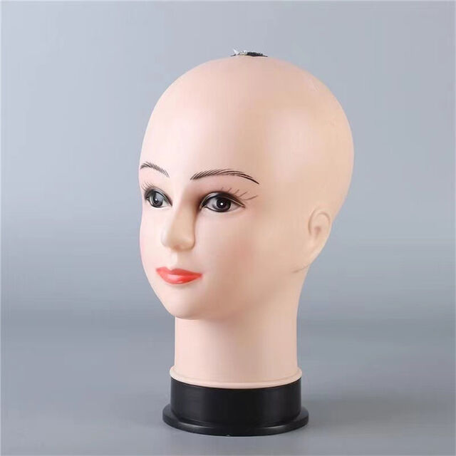 Cabeça de modelo, cabeça de manequim de casca dura, cabeça careca curta feminina, peruca, cabeça de modelo de exibição de loja de acessórios