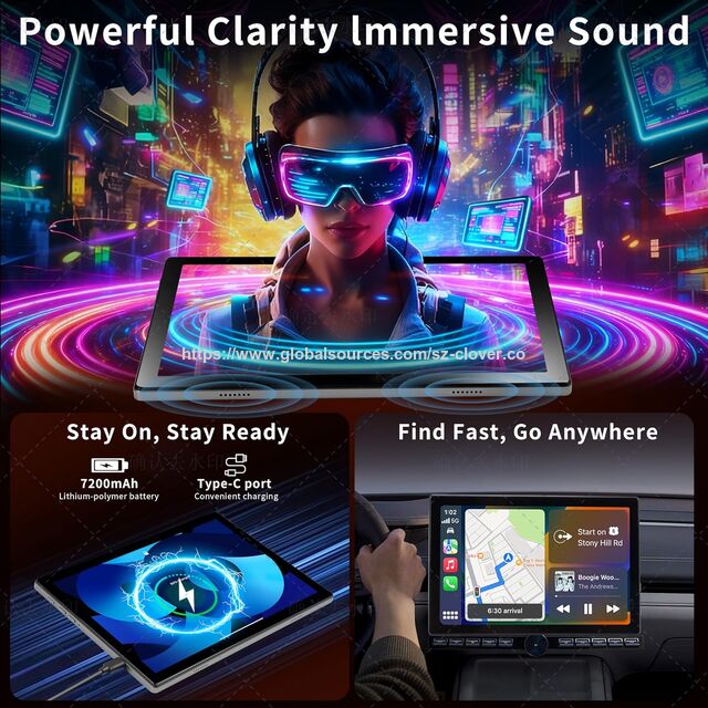 Tablet OEM Android 15 de 10,1 polegadas, Processador T606, 24GB de RAM, 128GB de Armazenamento, WiFi 5G para Entretenimento, Filmes, Vídeos e Uso Doméstico